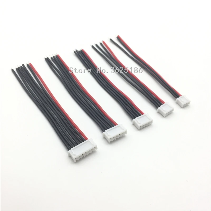 5pcs 150mm 2s 3s 4s 5s 6s LiPo Battery Balance Charger Plug Line/Wire/Connector 15cm 22AWG  JST-XH Balancer cable 5 pieces/lot