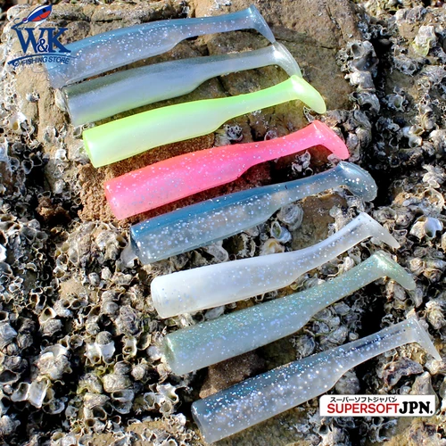 Señuelos de pesca de agua dulce, 8 colores, venta, señuelo de pesca suave, cebo de PVC, señuelo de silicona, súper vinilo VS Black Minnow Shad, 3 piezas, 9cm