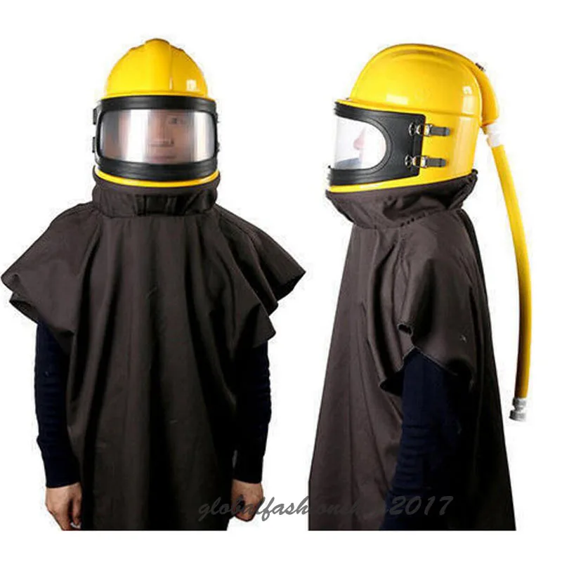 Labor Protection AIR FED Supplied Safety Sandblast Helmet Sand Industry Blast Abrasive Hood Protector