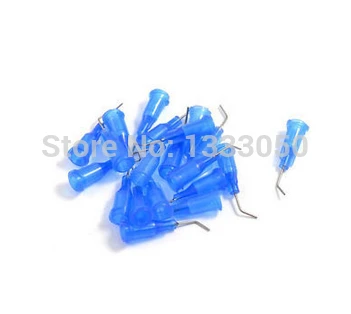 

20 Pcs Blue Plastic Sleeve 0 72mm OD Tip Dispensing Needles Tips 22G