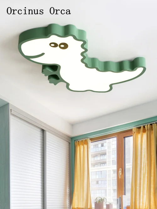 Cartoon  Dinosaur ceiling lamp Living Room Dining Room Bedroom Nordic Modern Simple LED Color Animal ceiling lamp