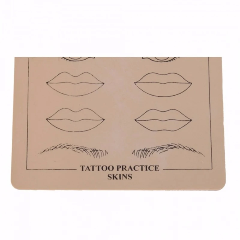 1pcs White Eyebrow Lips Tattoo Practice Skin Needle for Feeding Machine Simulation