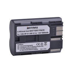 1800MaH BP-511 BP-511A BP 511A akumulator do aparatów Canon BP-511, BP-511A, BP511, BP511A i EOS 5D, 10D, 20D, 30D, 40D, 50D baterie