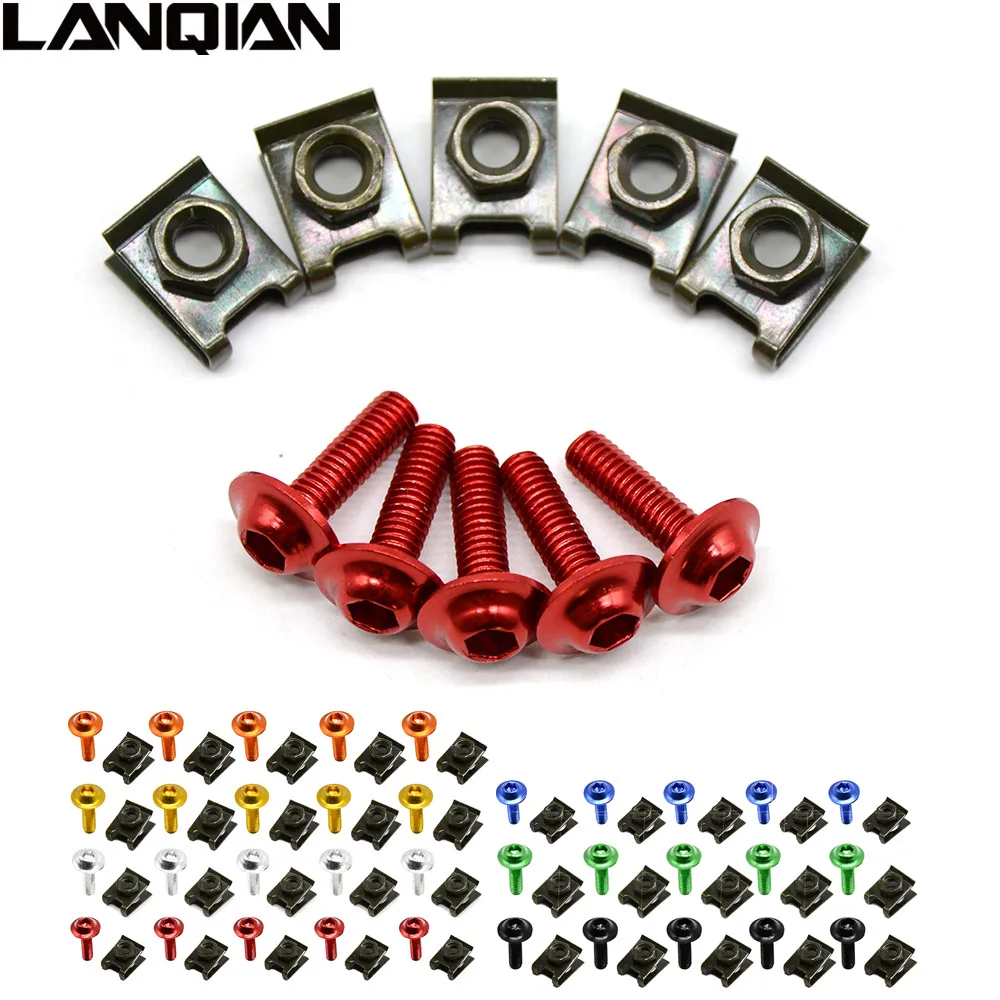 

6mm Motorbike CNC Fairing body work Bolts Screws 5 pcs For yamaha tmax 500 530 Honda CBR300R/CB300F/FA CB599 / CB600 HORNET