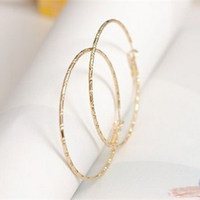 MANGOSKY Hot Sale Simple Designed Fashion Rose Big Hoop Earring For Women Gift Statement Jewelry Female Earrings