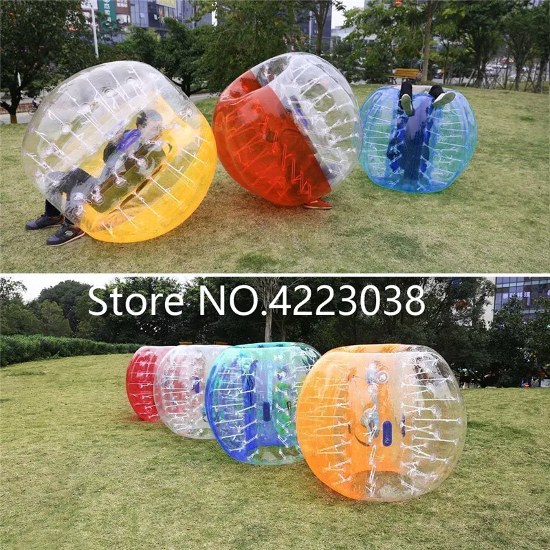 Envío Gratis, 1,5 m, pelota inflable colorida para parachoques de cuerpo, balón de fútbol con burbujas, fútbol Zorb de aire para la venta