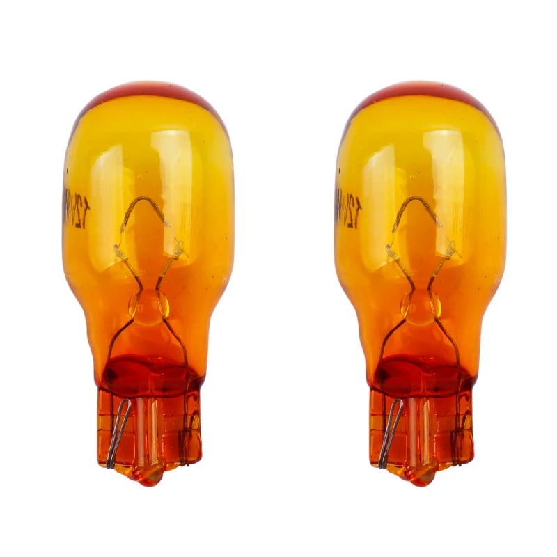 2pcs Car T15 W16W 12V 16W Side Light Car Bulb halogen Lamp Warning Lights Clearance Auto Natural Glass Amber