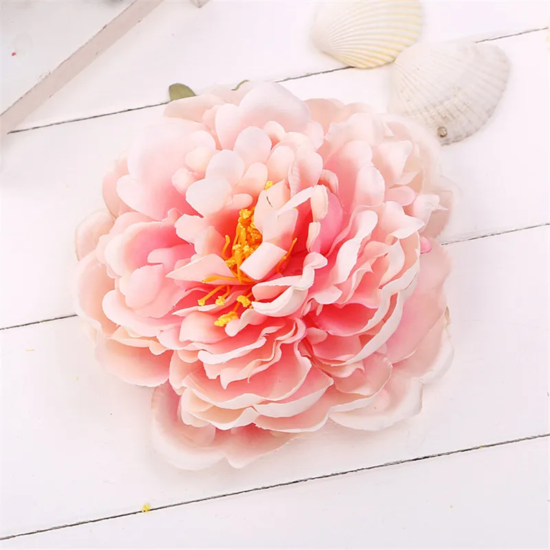 New DIY Headdress Hair Accessories Bridal Wedding Silk Artificial Flower Peony Flower Hairpin Beach Hair Clip Hair Ornament