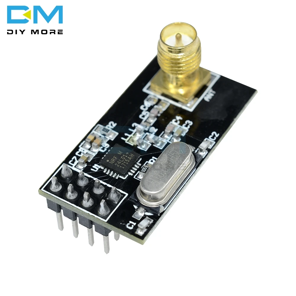 NRF24L01 Wireless Module Board 8 Pin Receiver Transmitter Microcontroller 2.4GHz Antenna Socket Adapter Plate Module for Arduino
