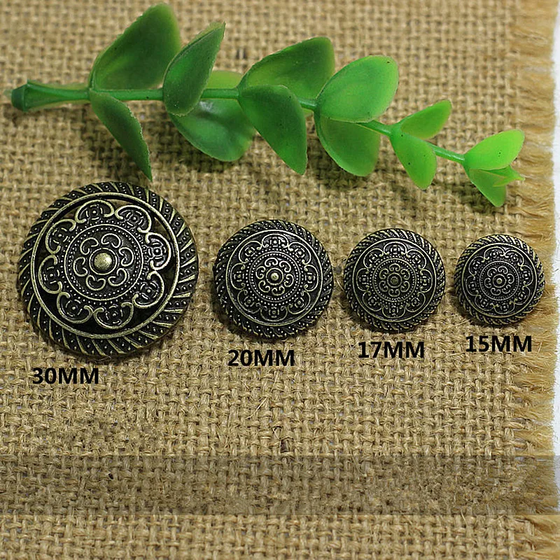 20sets Bronze Snap Fastener Press Buttons Sewing Leather Craft Clothes Garment/bags/wallet Button Accessories (Fasten tool free)