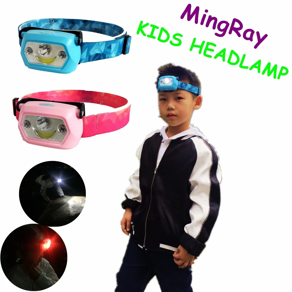 MingRay faro LED recargable por USB para niños, lámpara de cabeza para niños, Camping, estudiante, regalo creativo de Festival para niños y niñas, novedad