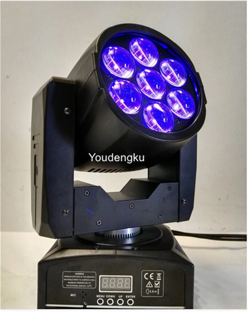 4 pieces 7 x 12W RGBW 4 in 1 Moving Head LED Lights LED Mini Zoom Beam led moving head party Stage Beam Wash equipments