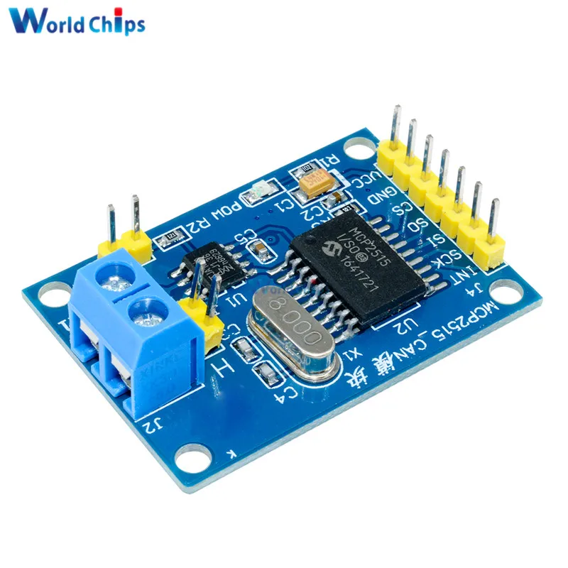 MCP2515 CAN Bus Module Driver Board TJA1050 Receiver For 51 MCU ARM Controller DC 5V SPI Interface Control Resistors Data Trans