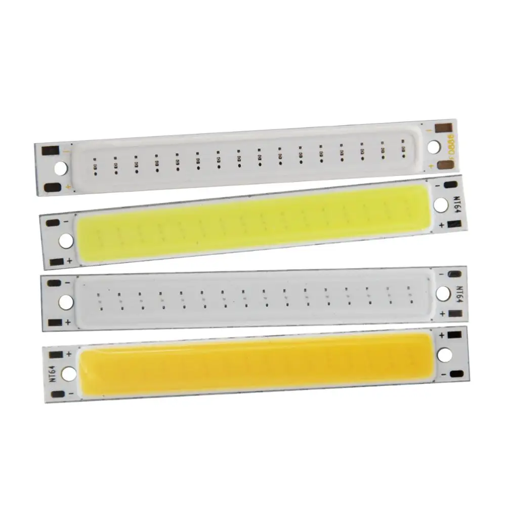 

[ALLCOB] 3V 3.7V DC 60x8mm work lamp LED COB Strip 1W 300mA 100LM Warm Cold White Blue Red COB LED light source for DIY Bicycle