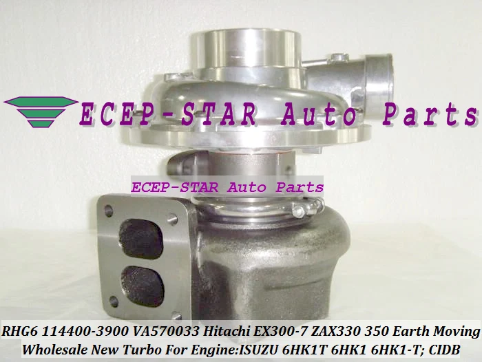 Free Ship RHG6 114400-3900 114400-3980 VA570033 CIDB 1144003900 Turbo For HITACHI EX300-7 ZAX330 ZAX350 Earth Moving 6HK1 6HK1T