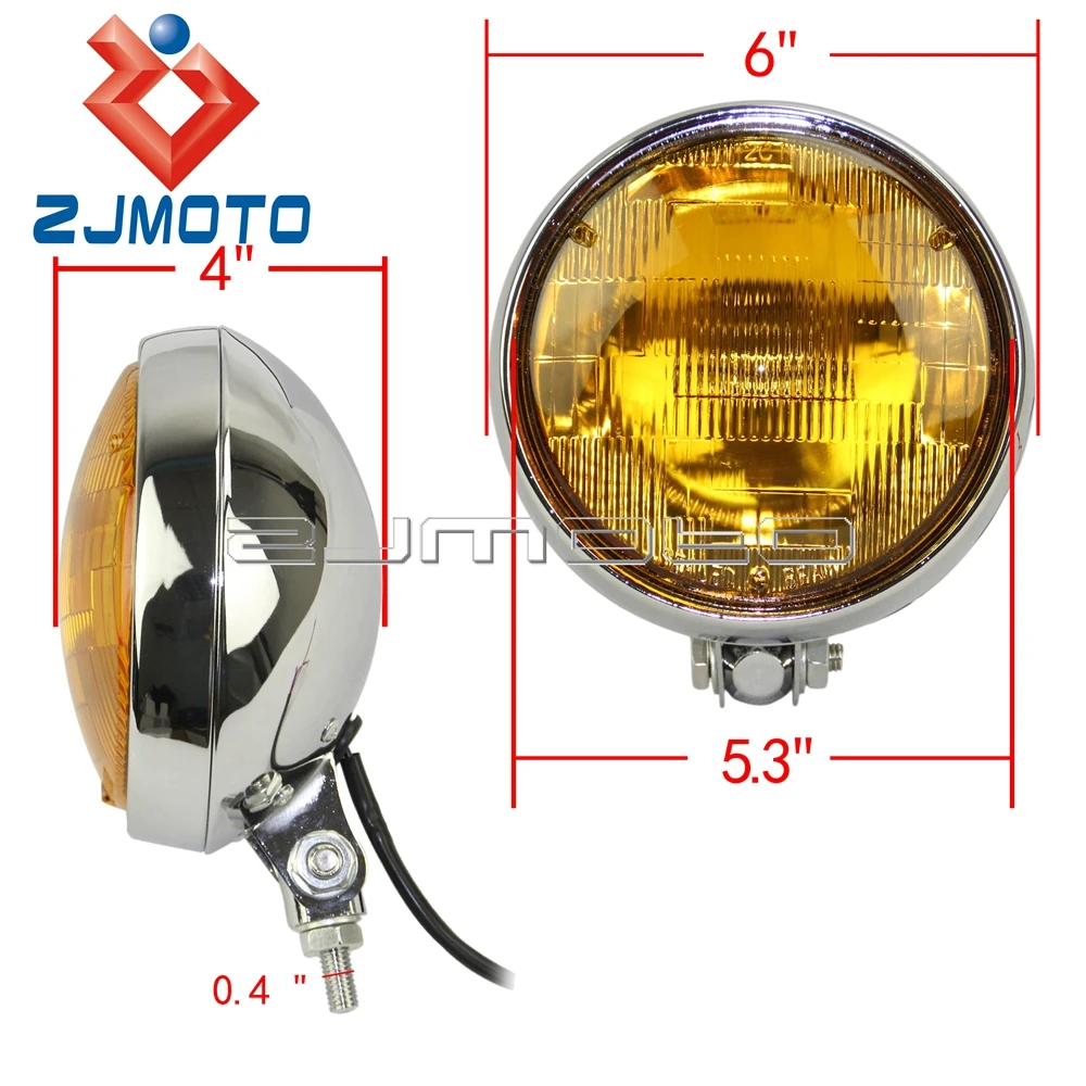 Universal Vintage Headlight Motorcycle 5.75\