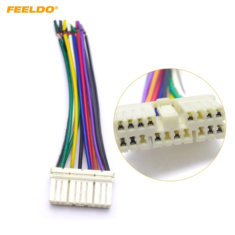 LEEWA Car Audio Radio Stereo Wiring Harness Adapter Male Plug For Daewoo Ssang Yong Actyon/Korando Chevrolet Spark #5691