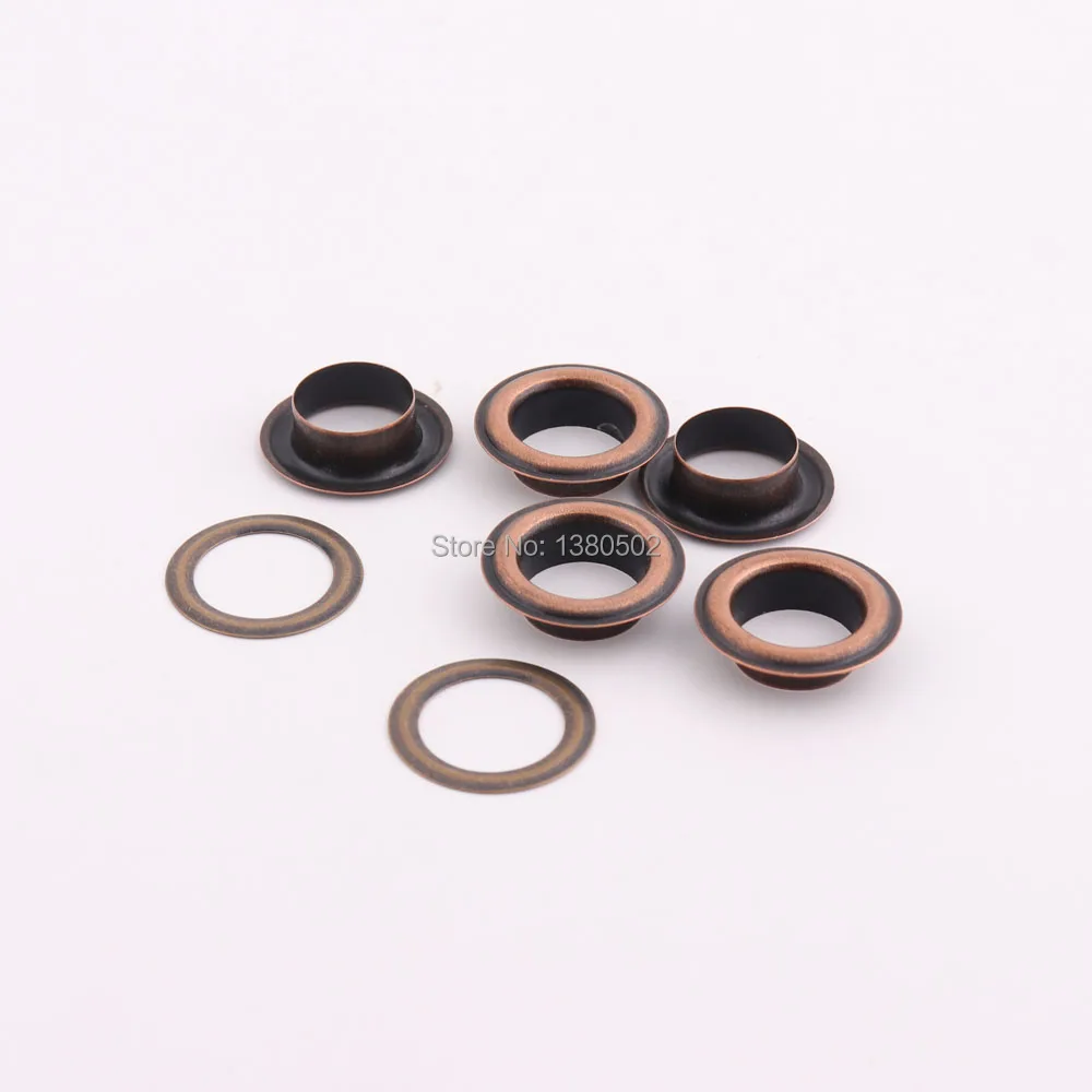 100pcs/lot 17mm copper color Grommets Round Shape metal Eyelets with washer For scrapbook bag accesories