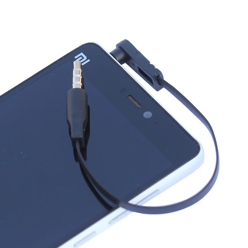 15cm 90 degree elbow angled 3.5mm male to male car AUX audio cable flat shape short cable