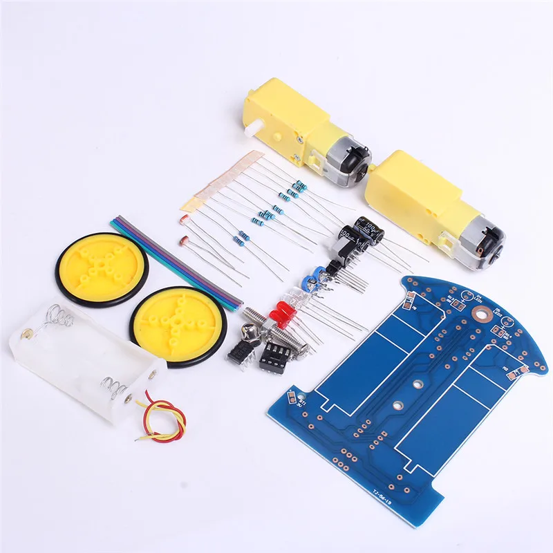 DIY Smart Car Kit Intelligent Tracking Line Smart Car Follow Line TT Motor Electronic Smart Patrol Automobile Parts Toy Kit