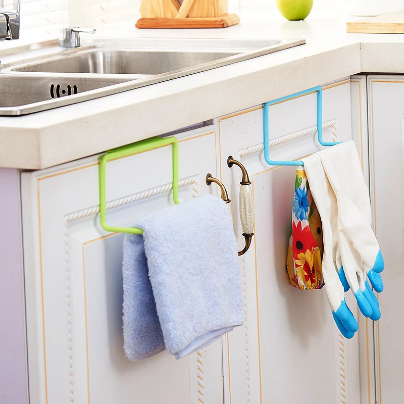 WALFOS Storage Holders Towel Rack Hanging Holder Organizer Bathroom Kitchen Cabinet Cupboard Hanger Rangement