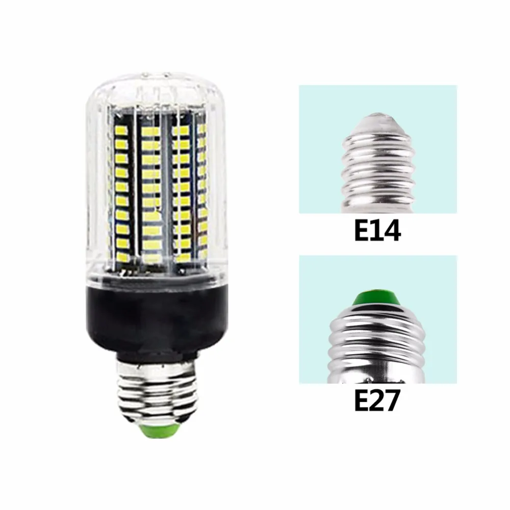 Super Bright E27 LED Lamp E14 Energy Saving Bulb Corn Candle Light SMD5736 30 38 54 85 105 115 125 LEDs Home Decor AC 110V 220V