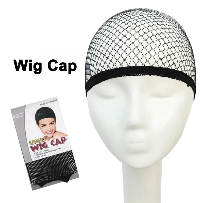 

2pcs 2colors Beige And Black Hairnets Dream Deluxe Wig Cap High Elasticity Net Mesh Wig Wearing High Quality