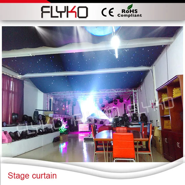 

2016 new products BLUE and white color 4x6m christmas led lights star curtain