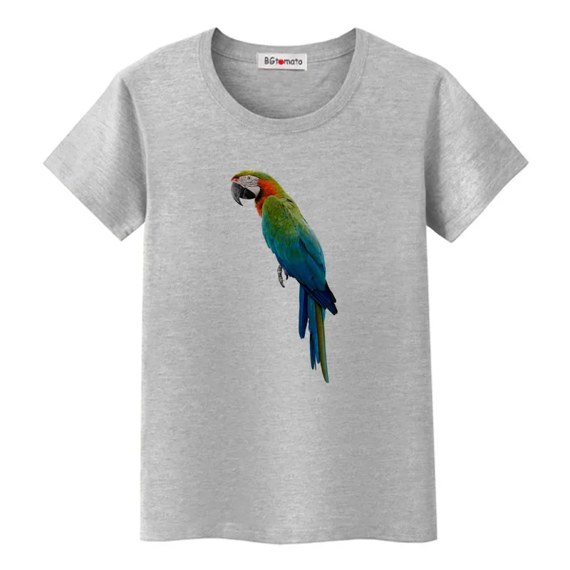 Beautiful parrots 3D T-shirt beautiful birds Tops Tees brand harajuku fashion Shirt for women