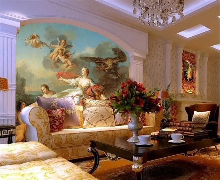

3d murals Hotels painting style living room sofa TV background wallpaper wall coverings Poseidon photo wallpaper