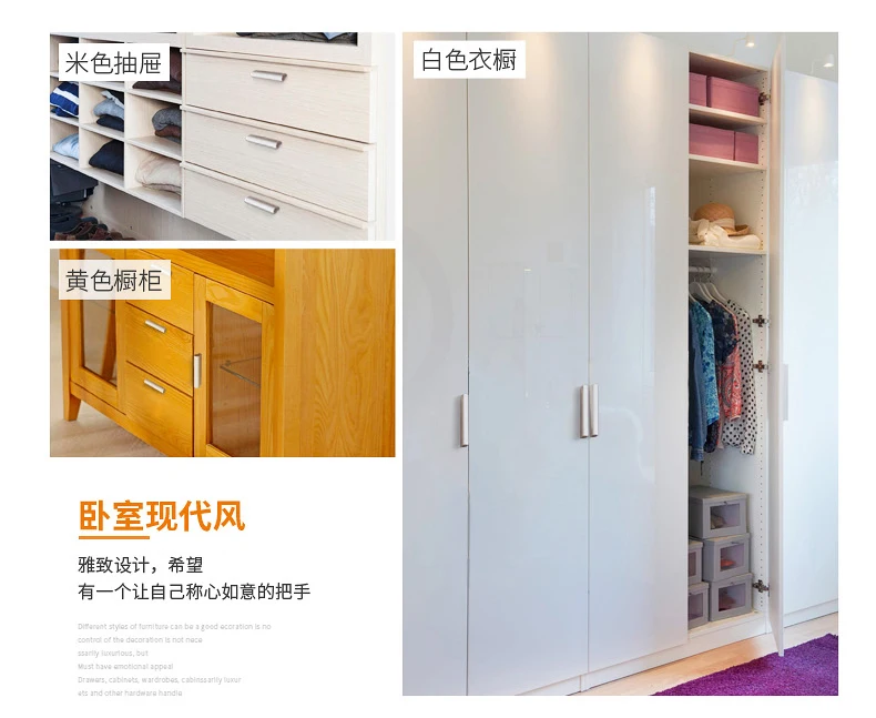 Wv runde Griffe minimalist ische silberne Küchen schrank Lagerung 64mm-224mm Kommoden Türgriffe Schublade Tür Einloch zieht Hareware küchen schrank aufbewahrung – Detail 5