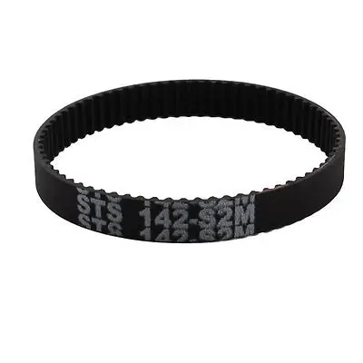 S2M-142 71 Teeth 6mm Width Black Rubber Cogged Industrial Timing Belt