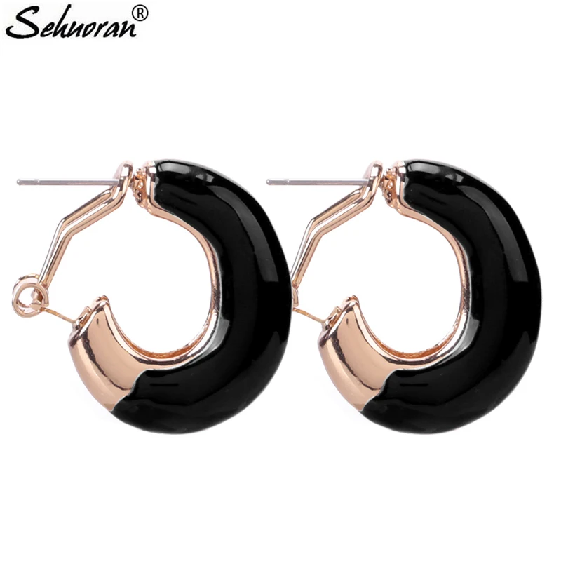 Sehuoran Boho EARrBrincos Big Alloy Stud Earrings Statement oorbellen Voor Vrouwen Wedding Pendientes Mujer Moda Fashion Jewelry