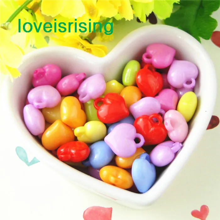 9 styles of Choice--100pcs/lot Mixed Colors Mini Lovely Acrylic Beads Baby Shower Favors Decorations-DIY Crafts Cute Charms~