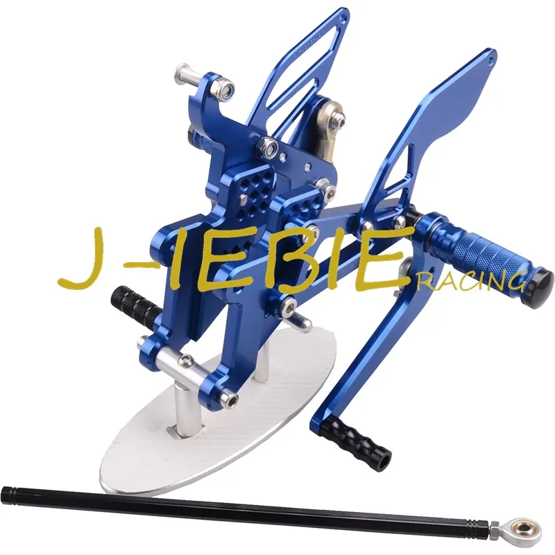 CNC Racing Rearset Adjustable Rear Sets Foot pegs Fit For Yamaha YZF R6 2003 2004 2005 R6S 2006 2007 2008 2009 BLUE