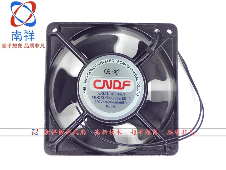 

CNDF TA12038HS-1 AC 110V 0.25A 120x120x38mm 2-Wire Server Cooling Fan