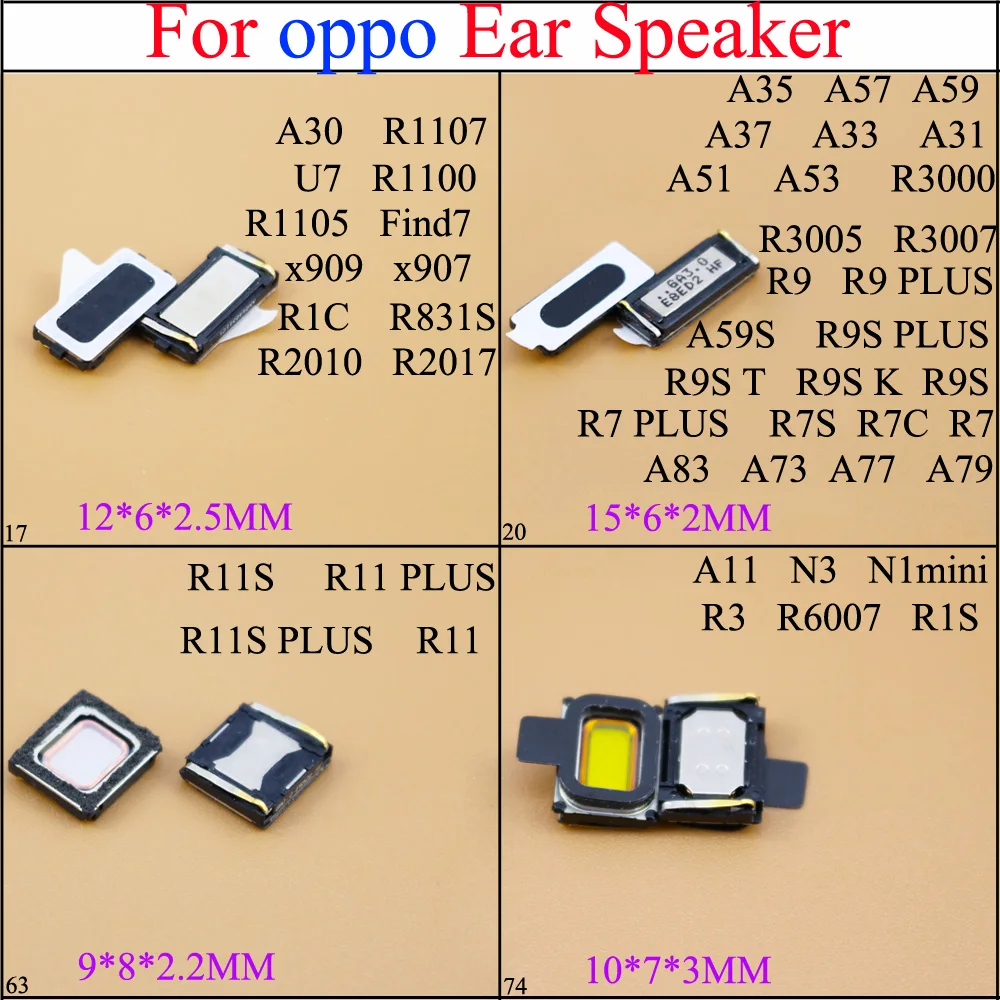 YuXi  Earpiece speaker receiver handset for oppo  A59 A79 a71 a30  R11S  R11 A11 N3  R1S R9 U7 R7C cell phone replacement parts.