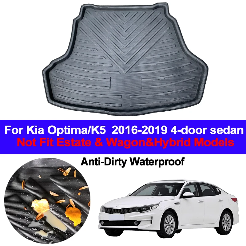 Car Rear Boot Cargo Liner Tray Trunk Floor Carpet Mats Carpets Pad Anti-dirty For Kia Optima K5 2016 2017 2018 2019 4-door sedan