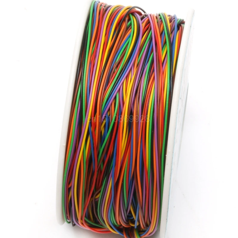 PCB Test Core Line 30AWG Wire Single Tinned Copper Wire 8-color Board Cable Roll