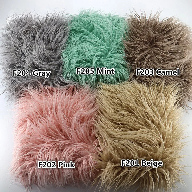 Newborn Photography Props Blankets Accessories Long Fur Plush Fabric Backdrop Basket Stuffer,Bebe Faux Fur Fotografia Backdrop