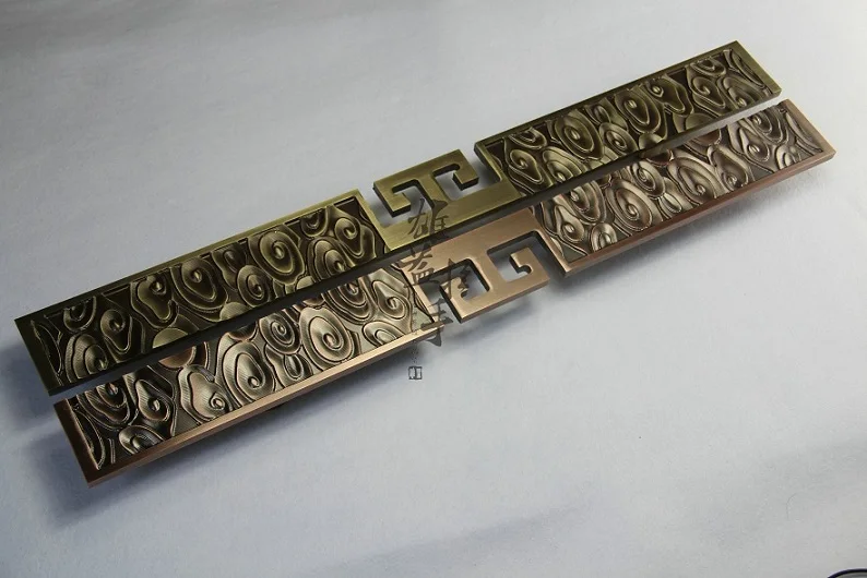 Chinese style antique clouds, gate handles, hotel wooden doors, bronze handles, modern luxury glass doors, antique handles