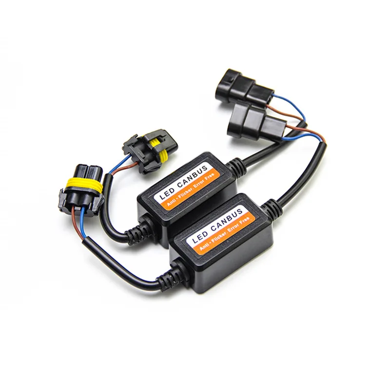 Aslent 2pcs H4 H7 H1 H11 9005 9006 Car light Canbus Decoder No Error free Wiring Harness Adapter LED Headlight Auto Bulb lights