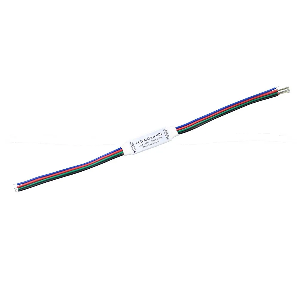 

12V led strip light amplifier RGB DC12-24V Input 6A Current Apply for 3528&5050 SMD RGB LED Strip Light