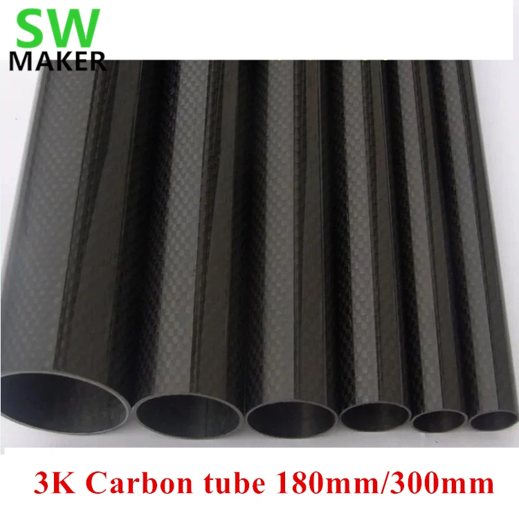 

6pcs Reprap Delta Kossel 180/300mm 3K Carbon tube ID4mm OD6mm carbon rods kit/set (XL) for 3D printer parts