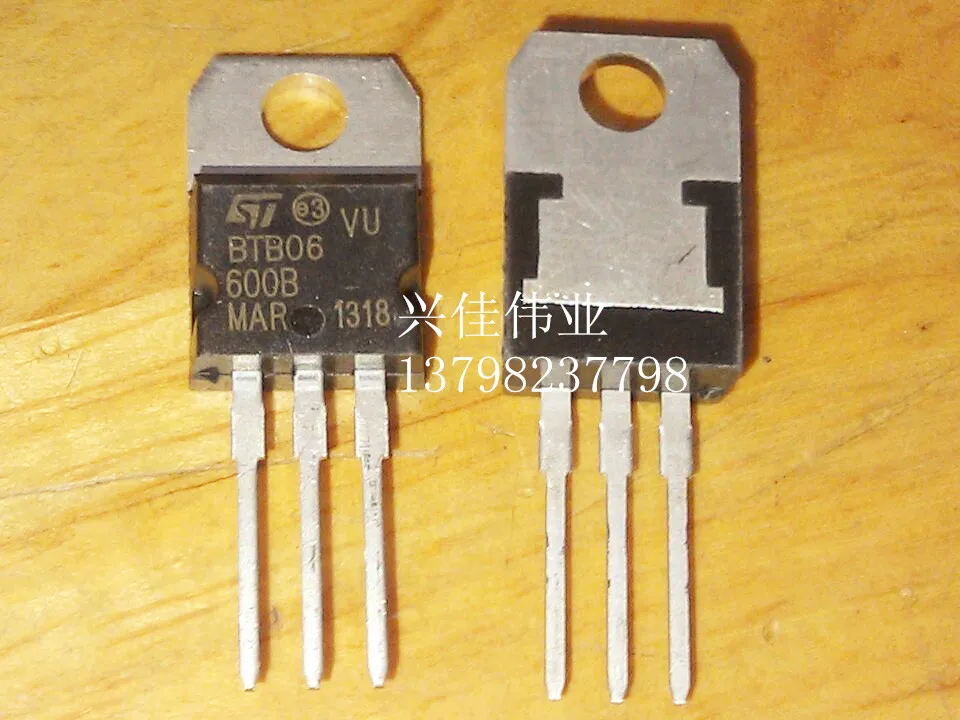 10PCS New BTB06-600B triac switch 6A / 600V TO-220