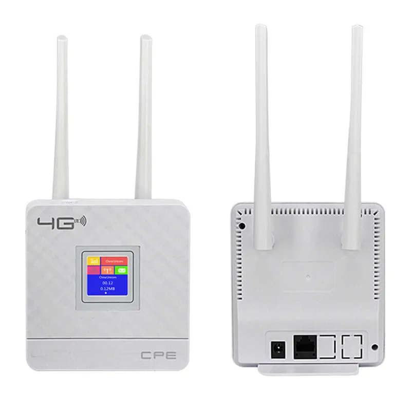 4G LTE CPE Wifi Router Broadband Unlock 3G Modem Mobile Hotspot WAN/LAN Port Dual External Antennas Gateway with Sim Card Slot