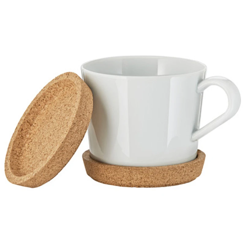 10pcs/set Circle Cork Wood Sundries Holder Phellem Cork Wooden Stationery Holders Soft Wood Cup Holder 2 Size Select