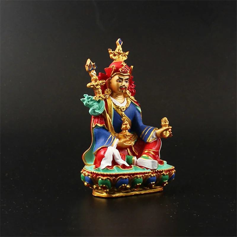 Buddhist Tantric Supplies Padmasambhava Figurine Constant Auspicious Exquisite Hand Painted Resin Solemn Buddha - Image 6