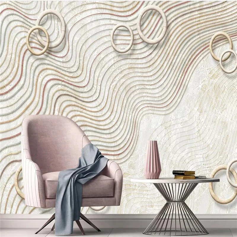 beibehang Custom 3d wallpaper mural modern geometric flowing lines marble background wall papers home decor papel de parede