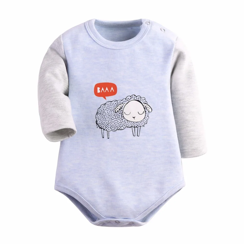 طفل الملابس 2 أجزاء/وحدة ارتداءها ملابس الطفل طويلة الأكمام الأغنام الطباعة الشتاء الطفل الوليد حللا داخلية طفل